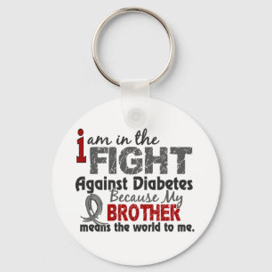 Brother Means World To Me Diabetes Key Ring