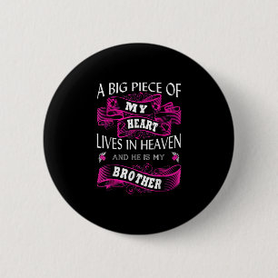 Brother Memorial Day My Guardian Angel A Big Piece 6 Cm Round Badge