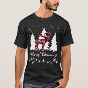 Brother Moose Buffalo Red Plaid Christmas Matching T-Shirt