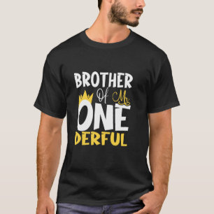 Brother Mr One Derful Wonderful 1st Birthday Party T-Shirt