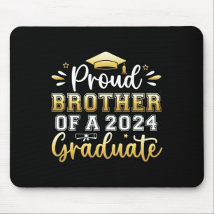 Brother Of A 2024 Graduate Senior Graduation Men B Mouse Mat