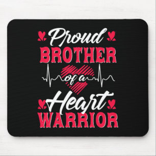 Brother Of A Heart Warrior Chd Awareness Mouse Mat