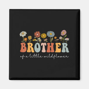 Brother of A Little Wildflower Birthday Girls Magnet