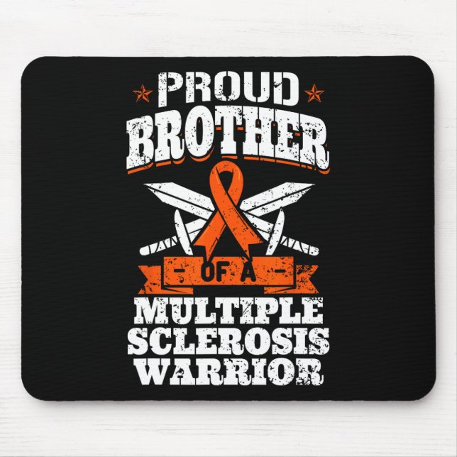 Brother Of A Multiple Sclerosis Warrior Ms Awarene Mouse Mat (Front)