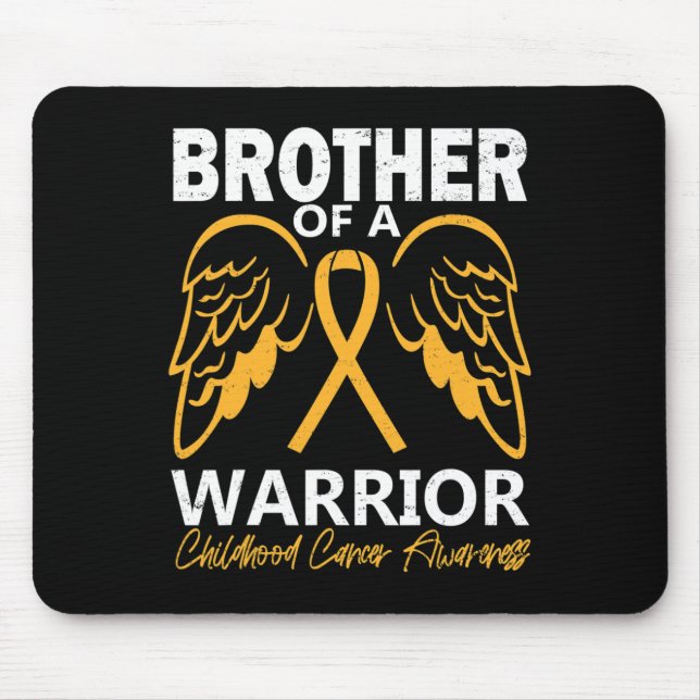 Brother of A Warrior Childhood Cancer Awareness An Mouse Mat (Front)