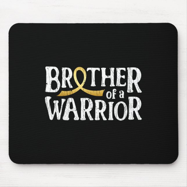 Brother Of A Warrior Childhood Cancer Awareness Bo Mouse Mat (Front)