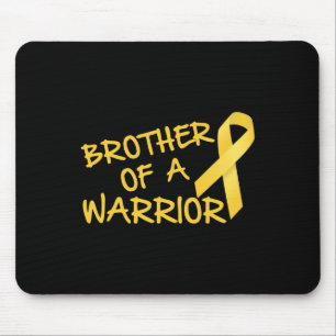 Brother Of A Warrior Childhood Cancer Awareness Mouse Mat