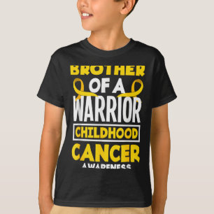 Brother of a warrior childhood cancer awareness T-Shirt