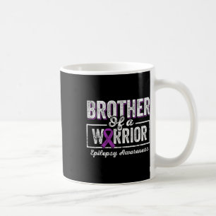 Brother Of A Warrior Epilepsy Brother Purple Ribbo Coffee Mug
