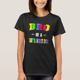 Brother Of A Warrior Family Bro World Autism Aware T-Shirt