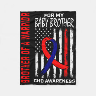 Brother Of A Warrior Heart Disease Chd Awareness F Fleece Blanket