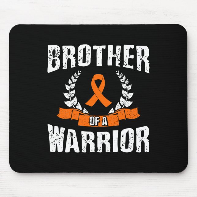 Brother Of A Warrior Leukaemia Awareness  Mouse Mat (Front)