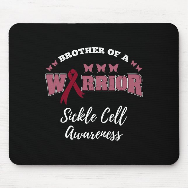 Brother Of A Warrior Sickle Cell Awareness  Mouse Mat (Front)