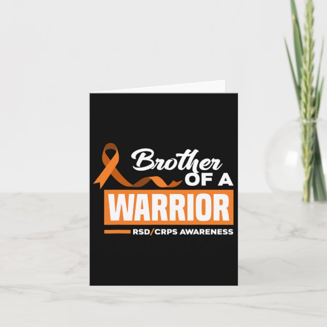 Brother Of A Warrior Support Supporter Rsd Crps Aw Card (Front)