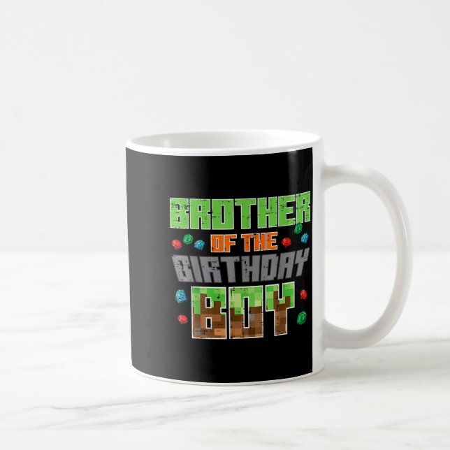 Brother Of Birthday Boy Xel Gamer Bday Party Boys  Coffee Mug (Right)