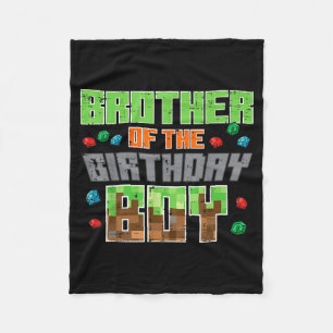 Brother Of Birthday Boy Xel Gamer Bday Party Boys  Fleece Blanket