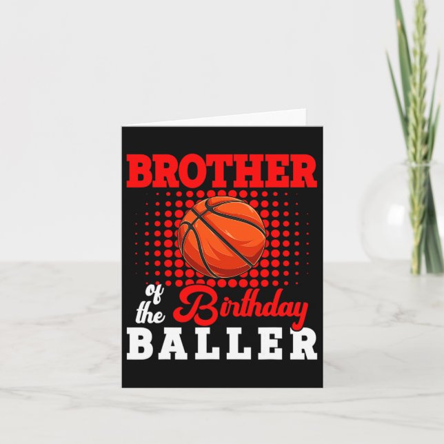 Brother Of Birthday Bysketbyll Player Lover Matchi Card (Front)