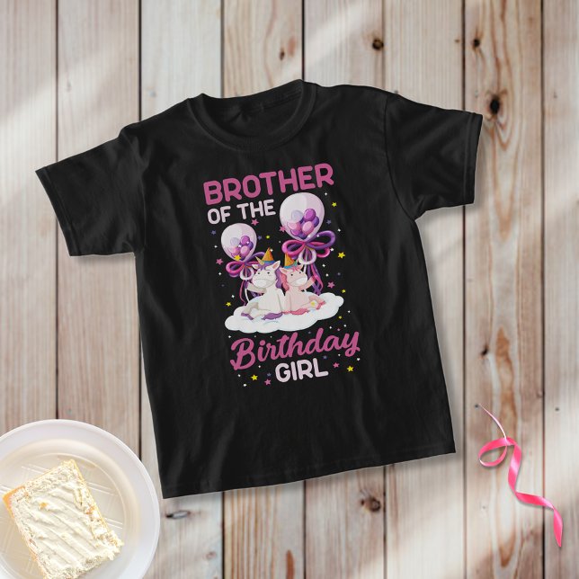 Brother of Birthday Girl Princess Unicorn T-Shirt (Creator Uploaded)