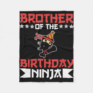 Brother Of Birthday Ninja Fight Taekwondo Gift Fleece Blanket