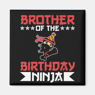 Brother Of Birthday Ninja Fight Taekwondo Gift Magnet