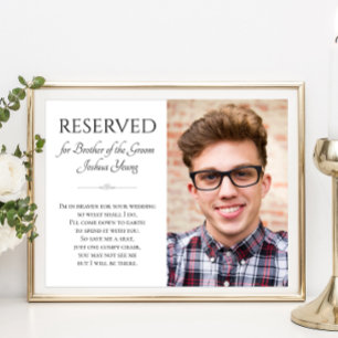 Brother of Groom In Heaven Photo Memorial Wedding Poster