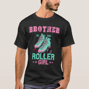 Brother Of Roller Girl Roller Skating Birthday Mat T-Shirt