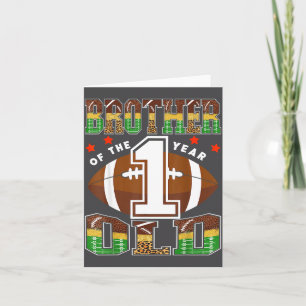 Brother Of The 1 Year Old Football First Birthday  Card