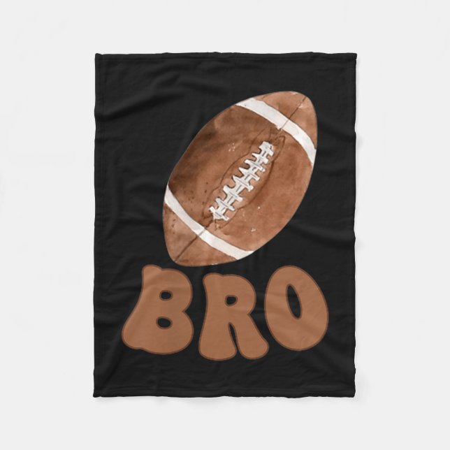 Brother Of The 1 Year Old Football First Birthday  Fleece Blanket (Front)