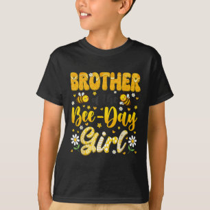 Brother Of The Bee Day Girl Flower Birthday Family T-Shirt