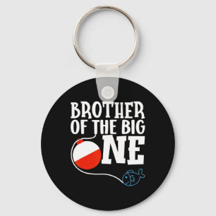 Brother Of The Big One Fishing Boy First Birthday  Key Ring