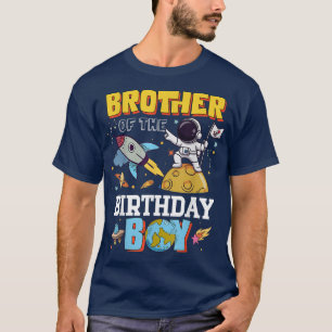 Brother Of The Birthday Astronaut Boy Space Theme  T-Shirt