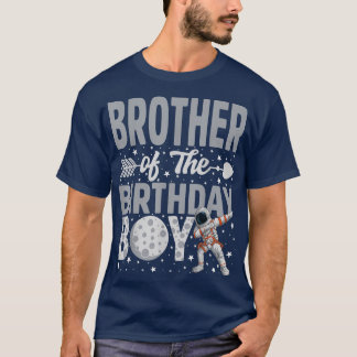 Brother Of The Birthday Astronaut Boy Space Theme  T-Shirt