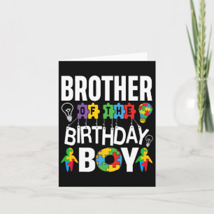 Brother Of The Birthday Boy Autism  Card