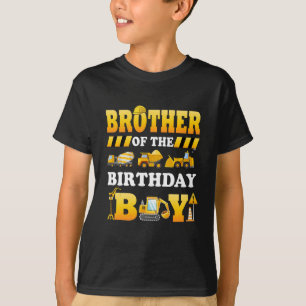 Brother Of The Birthday Boy Construction Matching T-Shirt