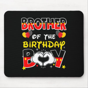 Brother Of The Birthday Boy Family Party Decor Mat Mouse Mat