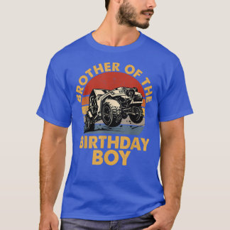 Brother Of The Birthday Boy Funny Monster Truck Re T-Shirt