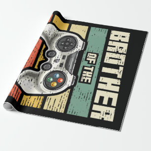 Brother Of The Birthday Boy Gamer Gift Wrapping Paper