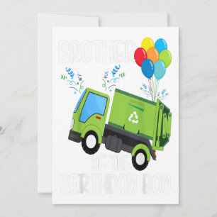 Brother Of The Birthday Boy Garbage Truck Gift Announcement