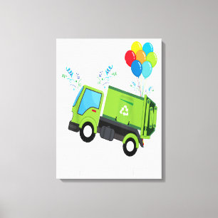 Brother Of The Birthday Boy Garbage Truck Gift Canvas Print