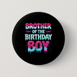 Brother Of The Birthday Boy Ice Cream Baseball Fam 6 Cm Round Badge