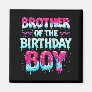 Brother Of The Birthday Boy Ice Cream Baseball Fam Magnet