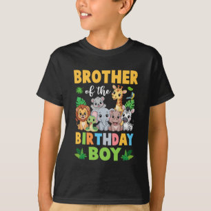 Brother Of The Birthday Boy Kids Safari Jungle Ani T-Shirt