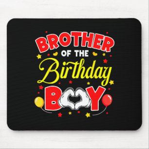 Brother Of The Birthday Boy Matching Family Party  Mouse Mat