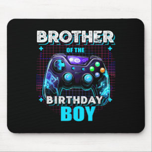 Brother Of The Birthday Boy Matching Family Video  Mouse Mat