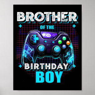 Brother Of The Birthday Boy Matching Family Video Poster
