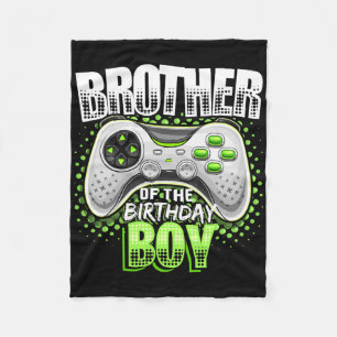 Brother Of The Birthday Boy Matching Video Game Bi Fleece Blanket