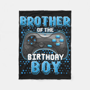 Brother Of The Birthday Boy Matching Video Game Bi Fleece Blanket