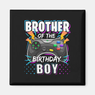 Brother Of The Birthday Boy Matching Video Game Bi Magnet