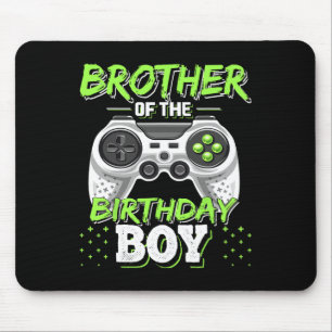 Brother Of The Birthday Boy Matching Video Game Bi Mouse Mat