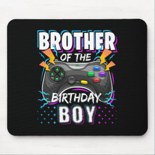 Brother Of The Birthday Boy Matching Video Game Bi Mouse Mat